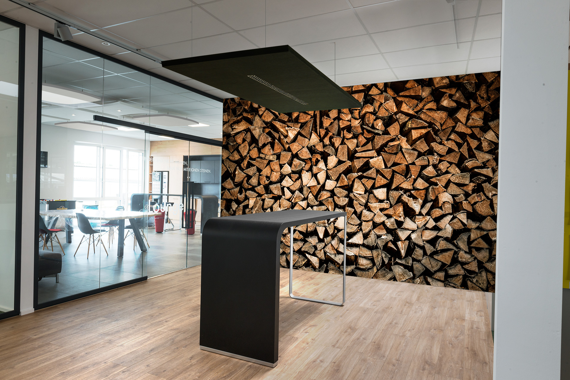 Brennholz &ndash; Akustikbilder und Schallabsorber von SCHALLSAUGER&reg;