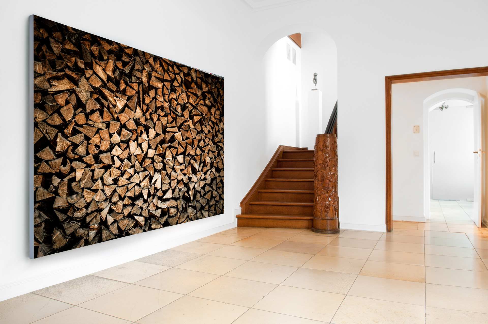 Brennholz &ndash; Akustikbilder und Schallabsorber von SCHALLSAUGER&reg;