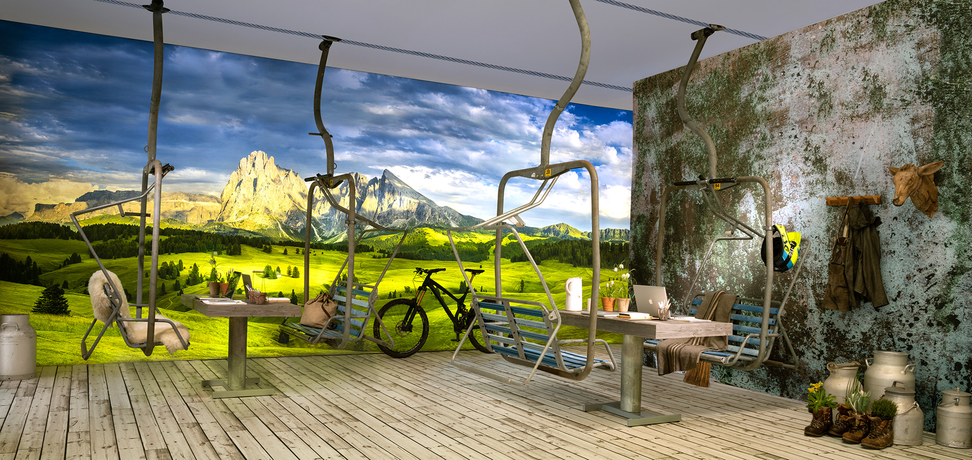 Dolomiten &ndash; Akustikbilder und Schallabsorber von SCHALLSAUGER&reg;