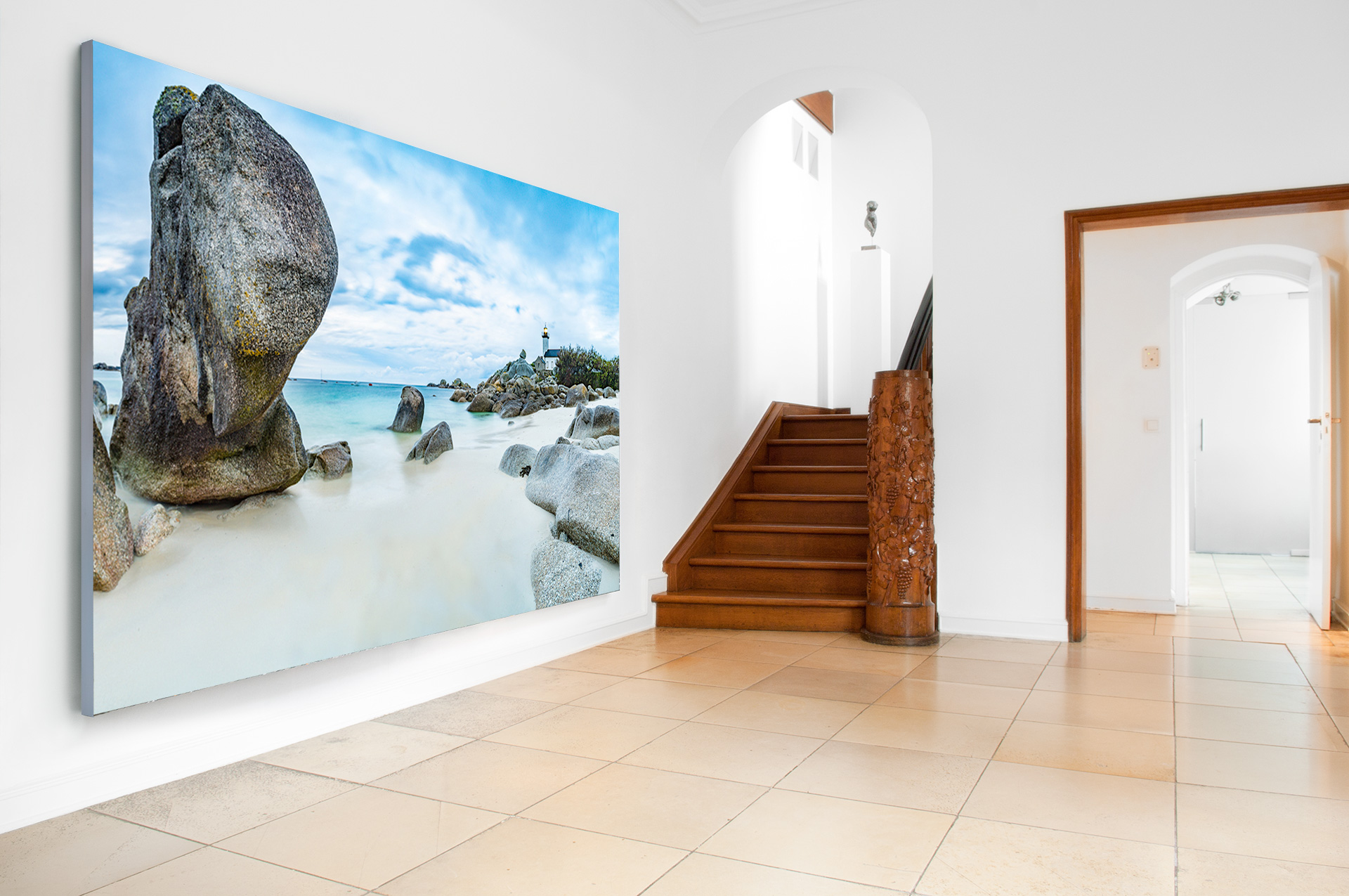 The white Beach &ndash; Akustikbilder und Schallabsorber von SCHALLSAUGER&reg;