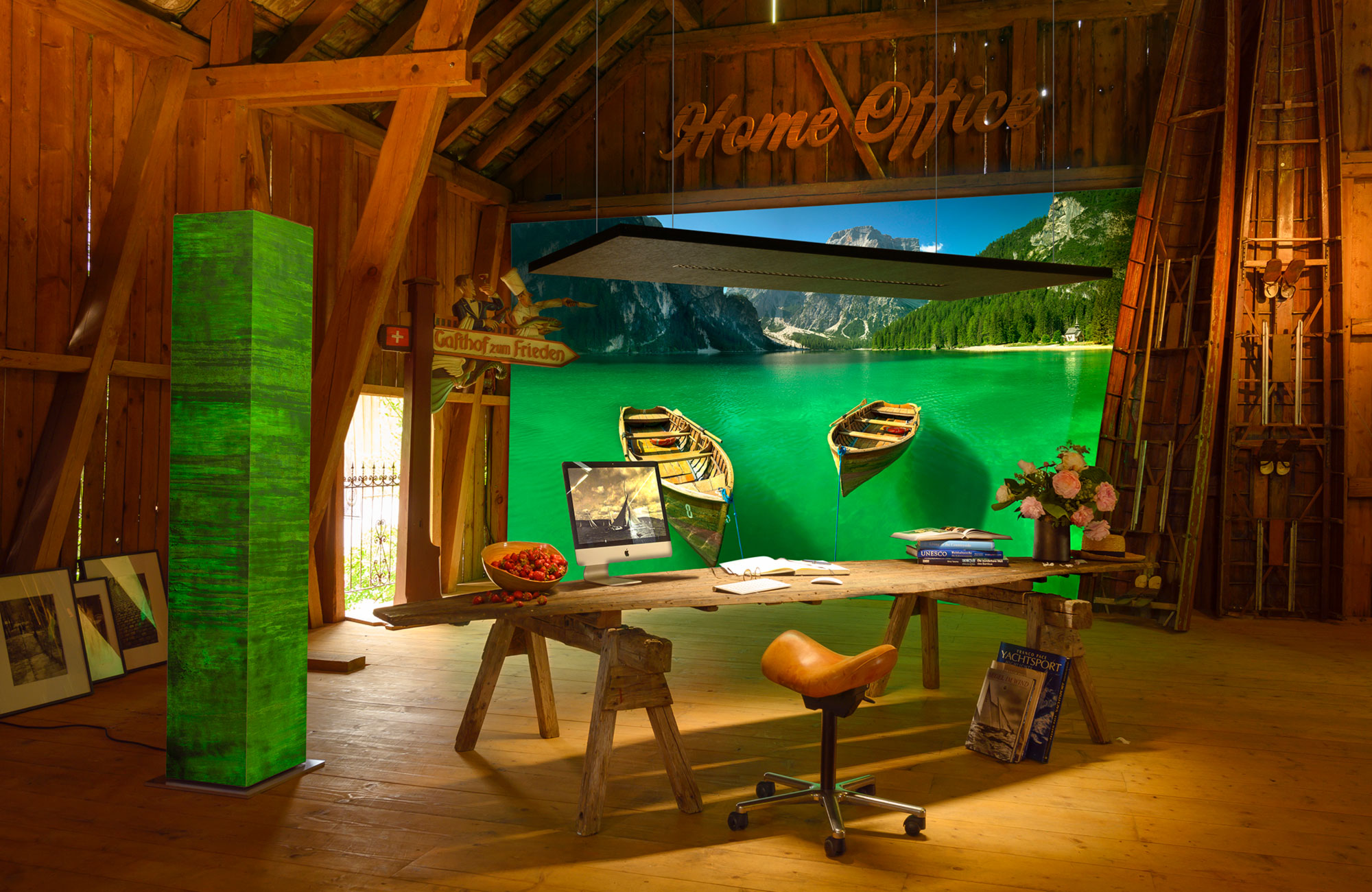 Smaragdgr&uuml;n &ndash; Akustikbilder und Schallabsorber von SCHALLSAUGER&reg;