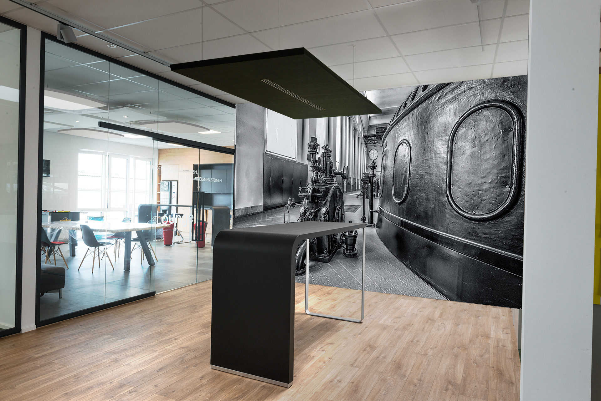 Kraftwerk Schwarzweiss &ndash; Akustikbilder und Schallabsorber von SCHALLSAUGER&reg;