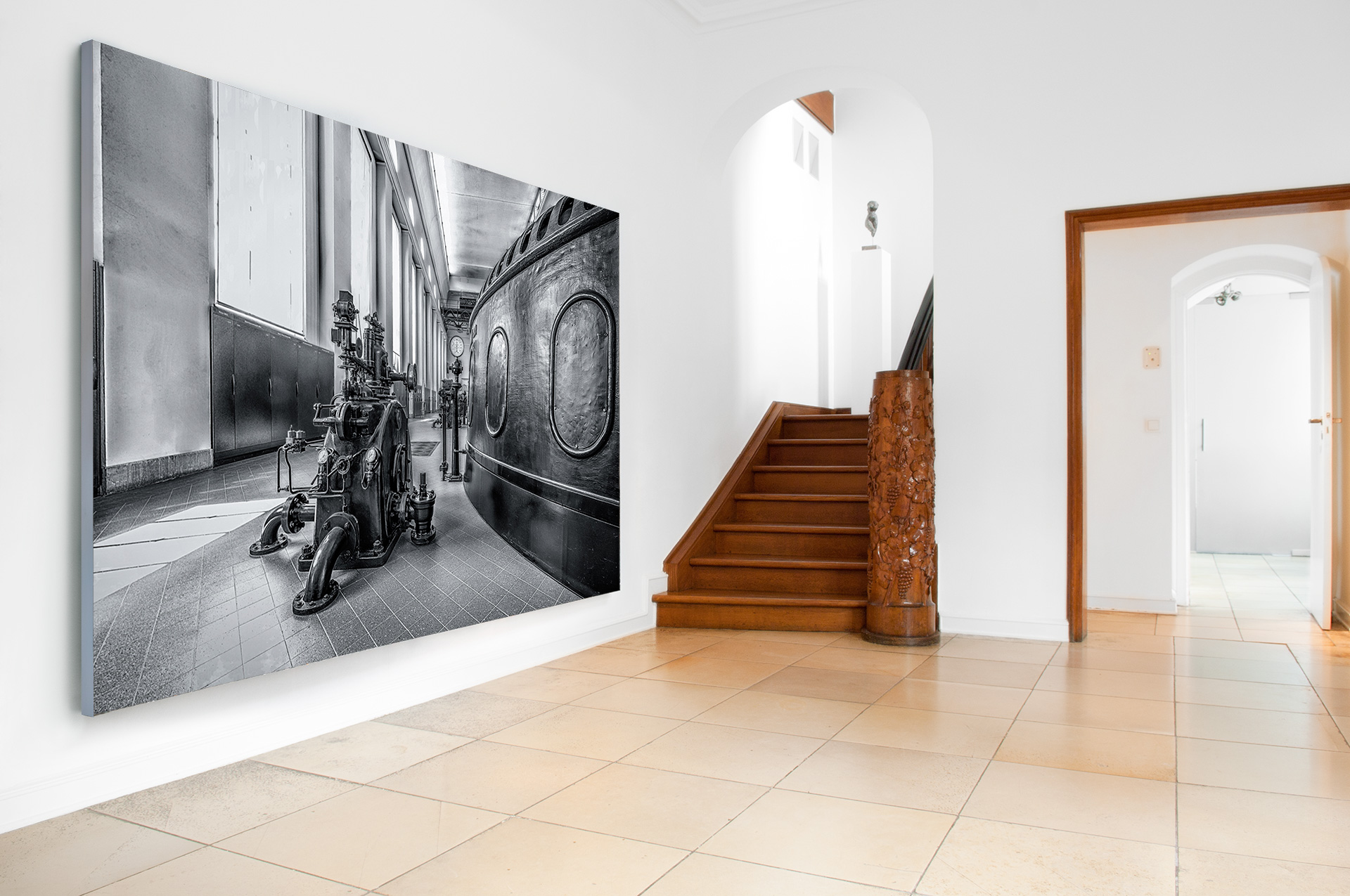 Kraftwerk Schwarzweiss &ndash; Akustikbilder und Schallabsorber von SCHALLSAUGER&reg;