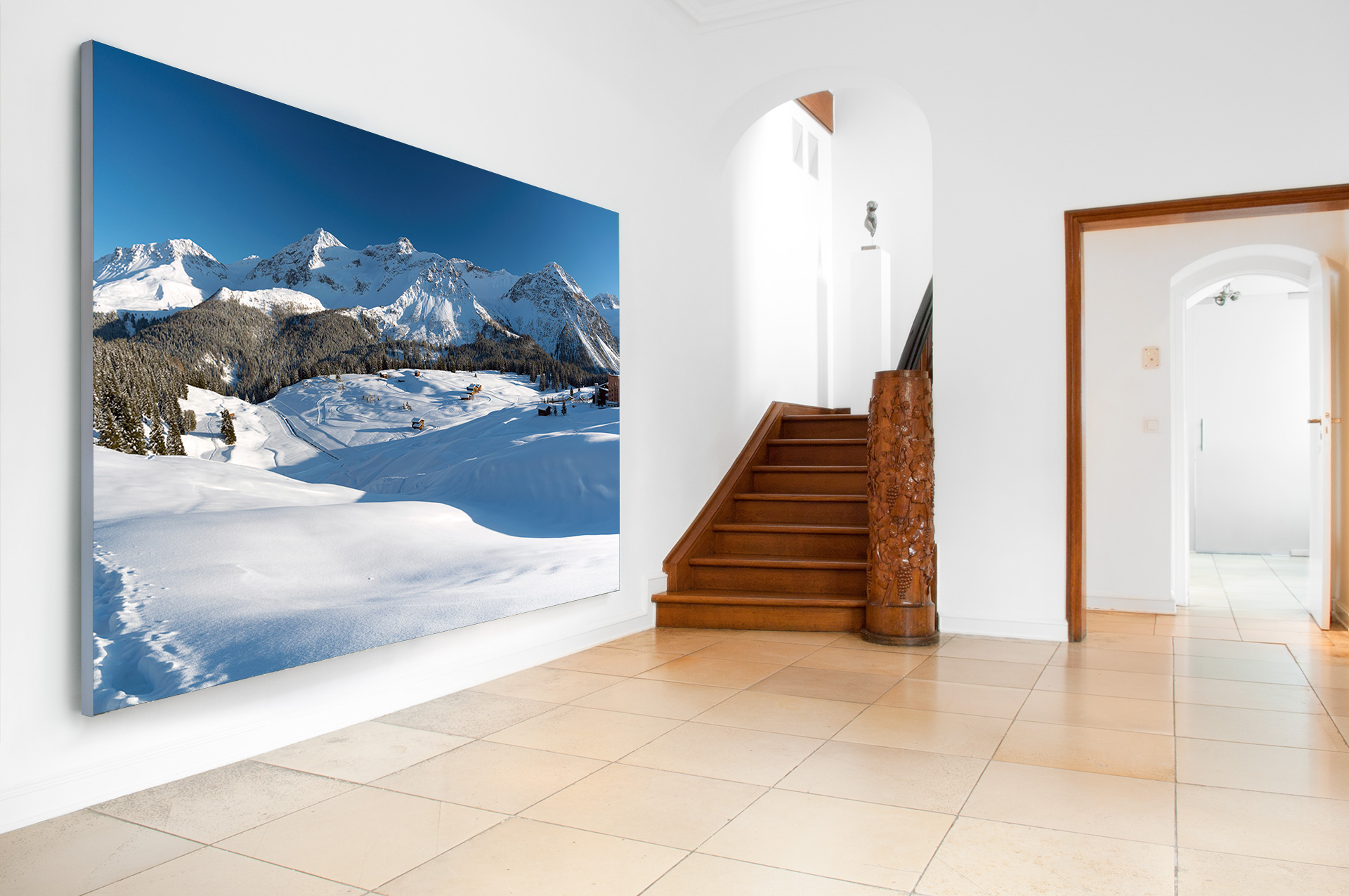 Arosa Maran Winter &ndash; Akustikbilder und Schallabsorber von SCHALLSAUGER&reg;