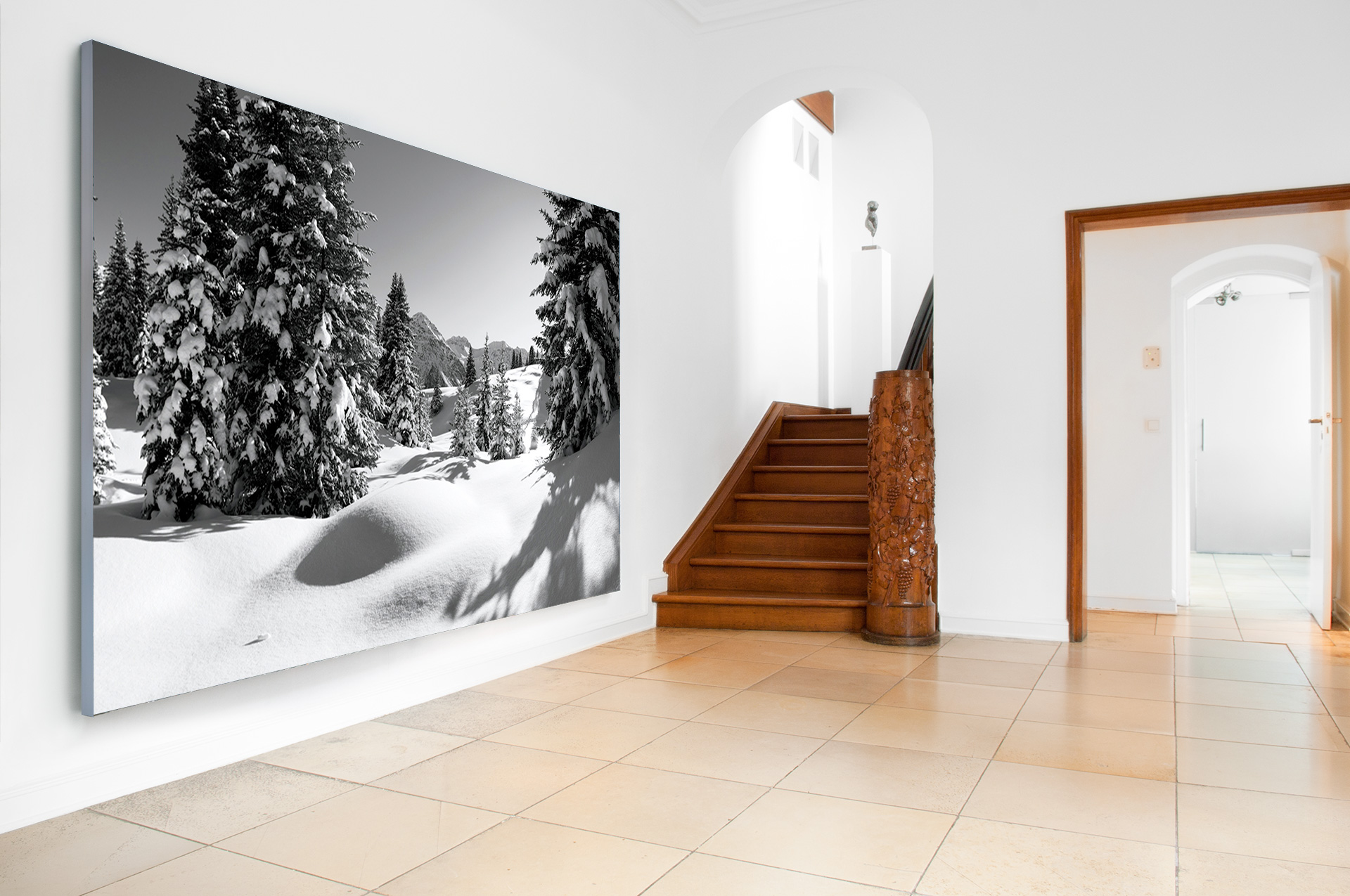 Winter Black and White &ndash; Akustikbilder und Schallabsorber von SCHALLSAUGER&reg;