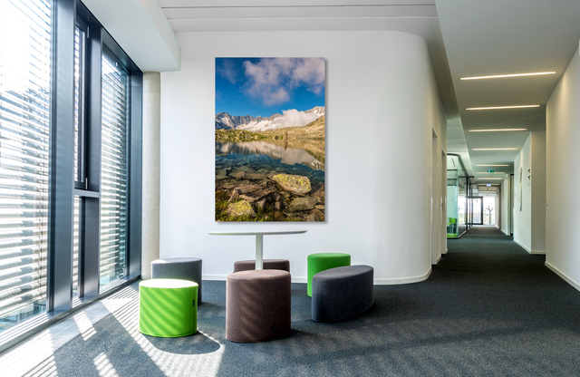 bergsee Andermatt &ndash; Akustikbilder und Schallabsorber von SCHALLSAUGER&reg;