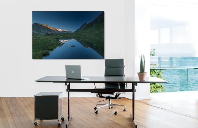 bergsee Spiegelung &ndash; Akustikbilder und Schallabsorber von SCHALLSAUGER&reg;