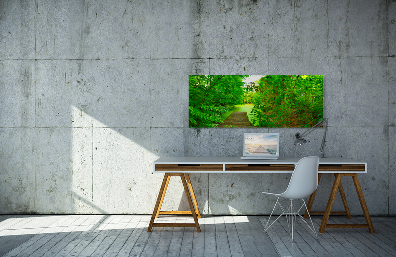 weiher_mit_steg &ndash; Akustikbilder und Schallabsorber von SCHALLSAUGER&reg;