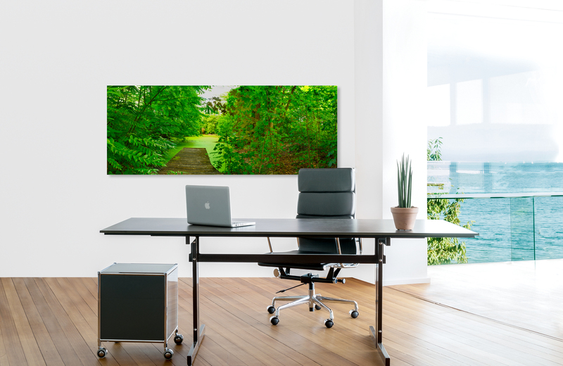 weiher_mit_steg &ndash; Akustikbilder und Schallabsorber von SCHALLSAUGER&reg;