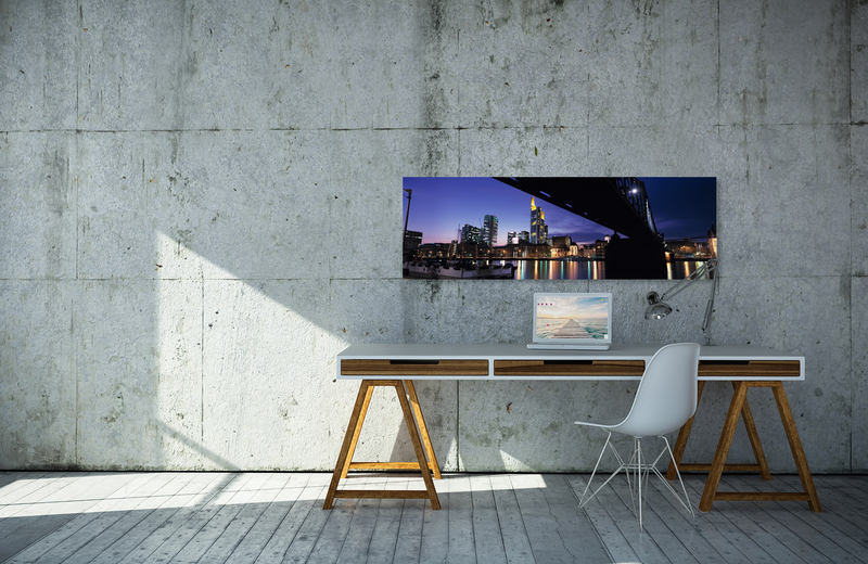 frankfurt skyline &ndash; hochaufl&ouml;sende Fotos und Motive f&uuml;r Akustikbilder