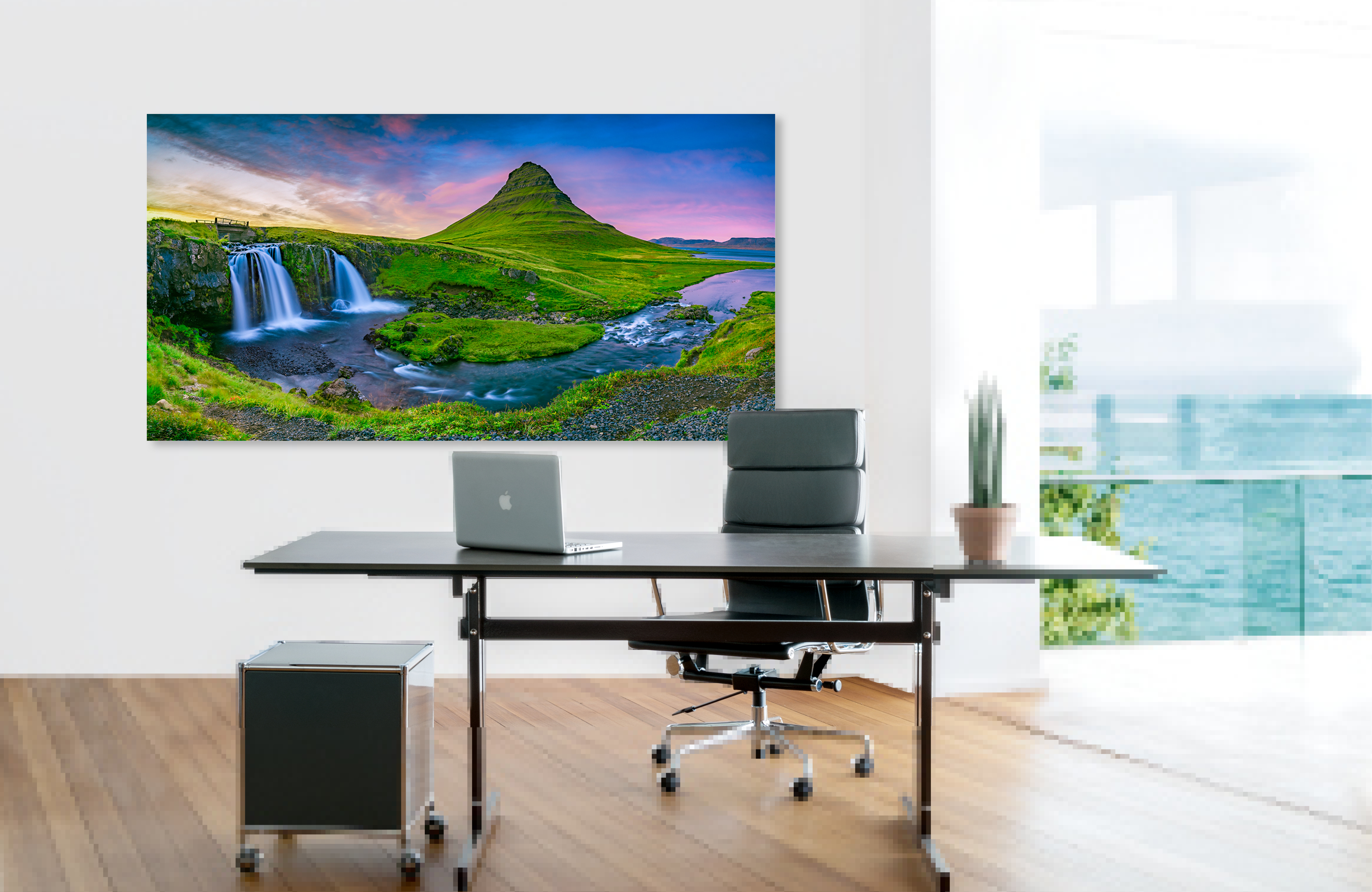 kirkjufellsfoss &ndash; Hochaufl&ouml;sende Fotos und Motive f&uuml;r Akustikbilder