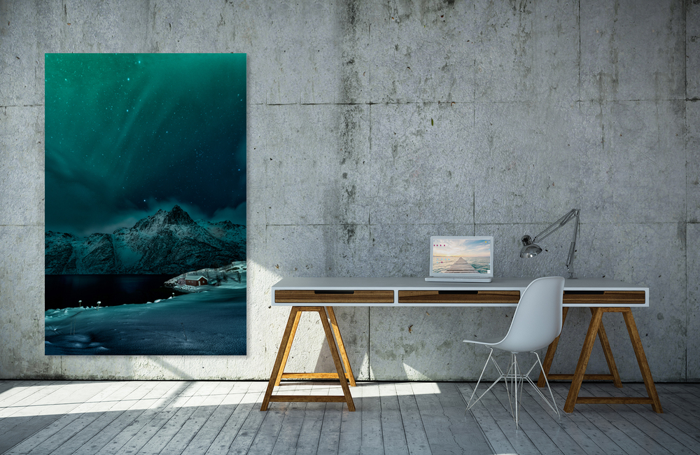 stoverfjorden polarlicht &ndash; Akustikbilder und Schallabsorber von SCHALLSAUGER&reg;