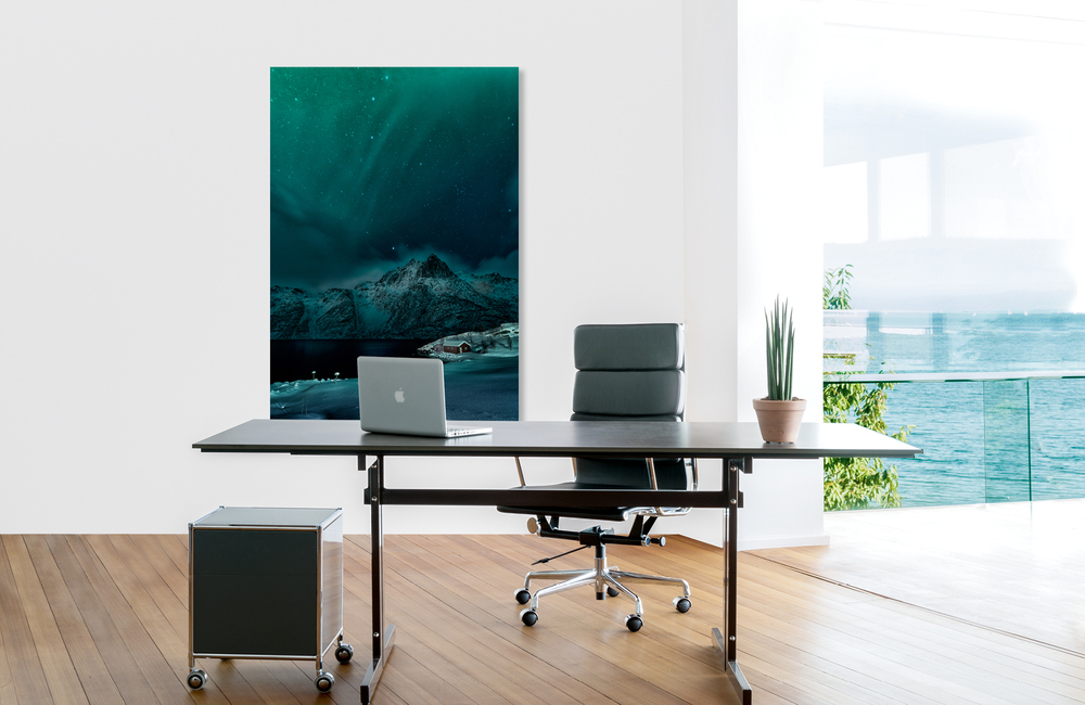 stoverfjorden polarlicht &ndash; Akustikbilder und Schallabsorber von SCHALLSAUGER&reg;