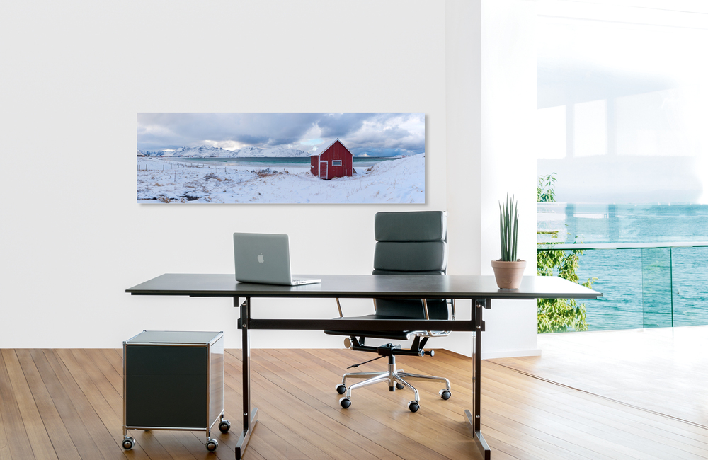 rotes haus &ndash; Akustikbilder und Schallabsorber von SCHALLSAUGER&reg;