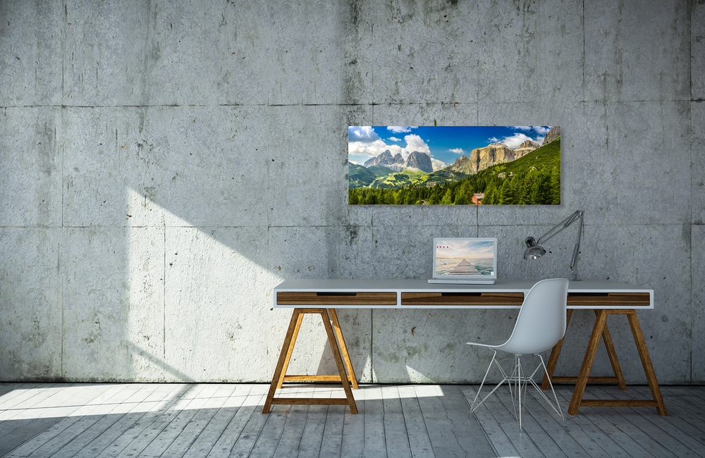 Gebirgswelt dolomiten &ndash; Akustikbilder und Schallabsorber von SCHALLSAUGER&reg;