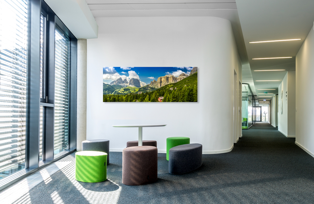 Gebirgswelt dolomiten &ndash; Akustikbilder und Schallabsorber von SCHALLSAUGER&reg;