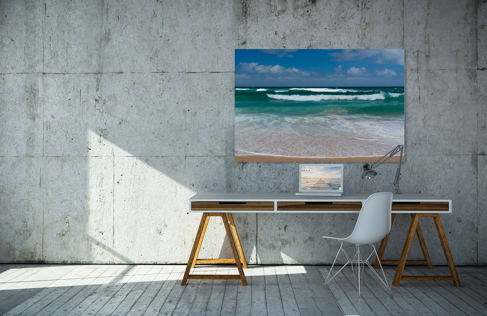 Smaragdgr&uuml;nes Meer 1 &ndash; Akustikbilder und Schallabsorber von SCHALLSAUGER&reg;