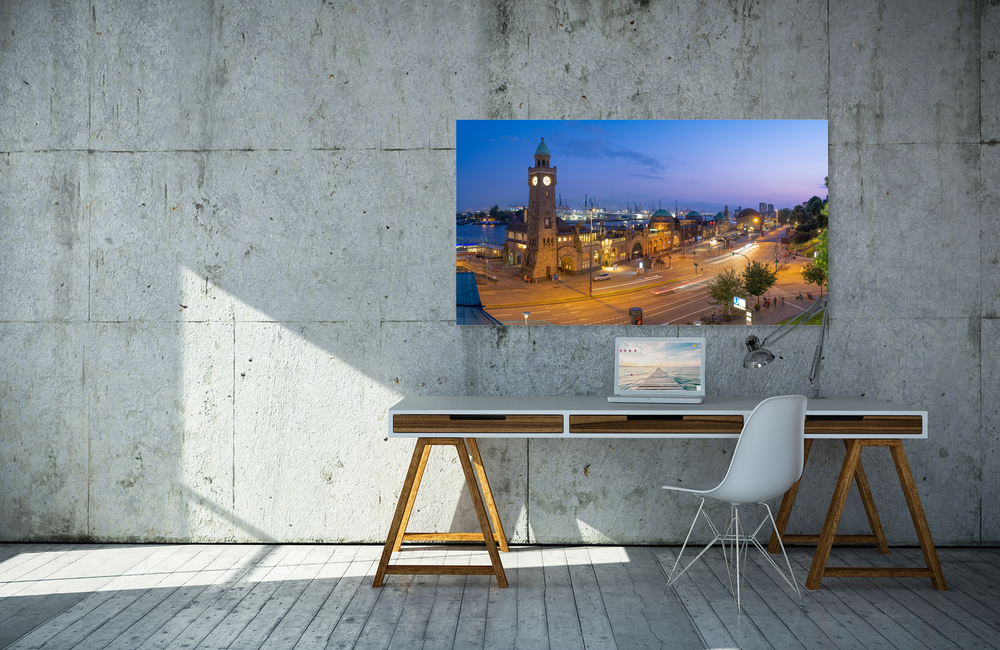 hamburg Abendliches Panorama &ndash; Akustikbilder und Schallabsorber von SCHALLSAUGER&reg;