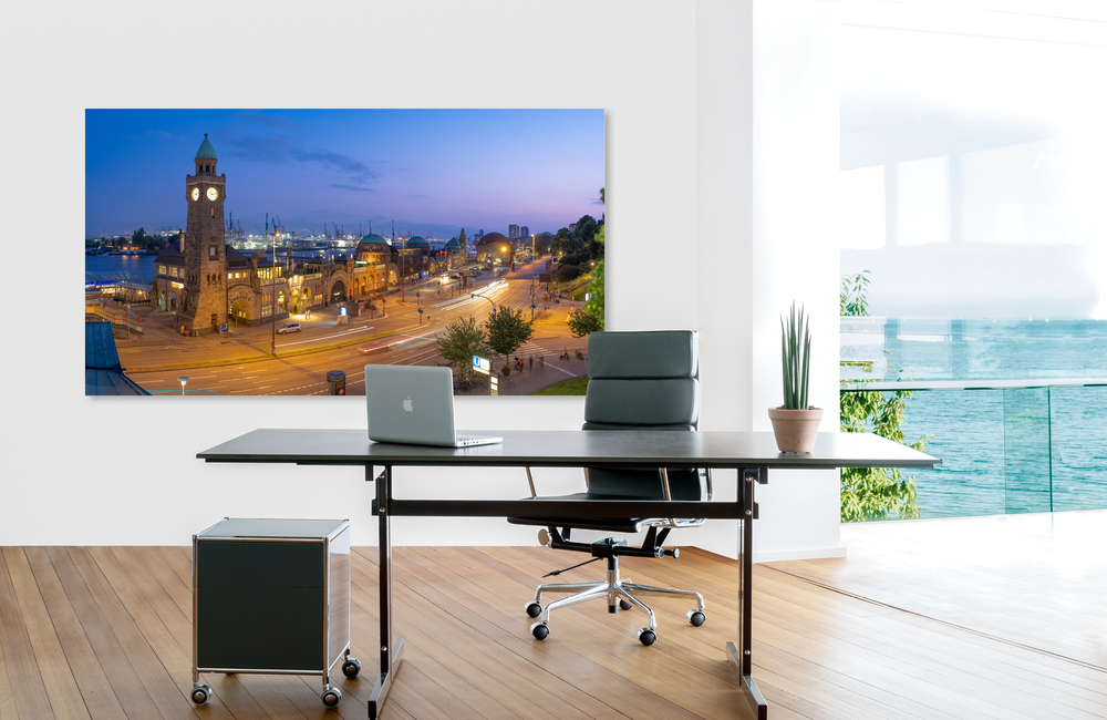 hamburg Abendliches Panorama &ndash; Akustikbilder und Schallabsorber von SCHALLSAUGER&reg;