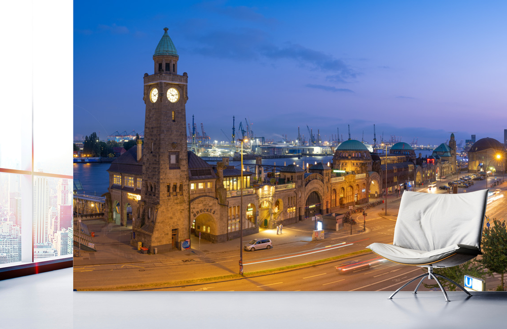 hamburg Abendliches Panorama &ndash; Akustikbilder und Schallabsorber von SCHALLSAUGER&reg;