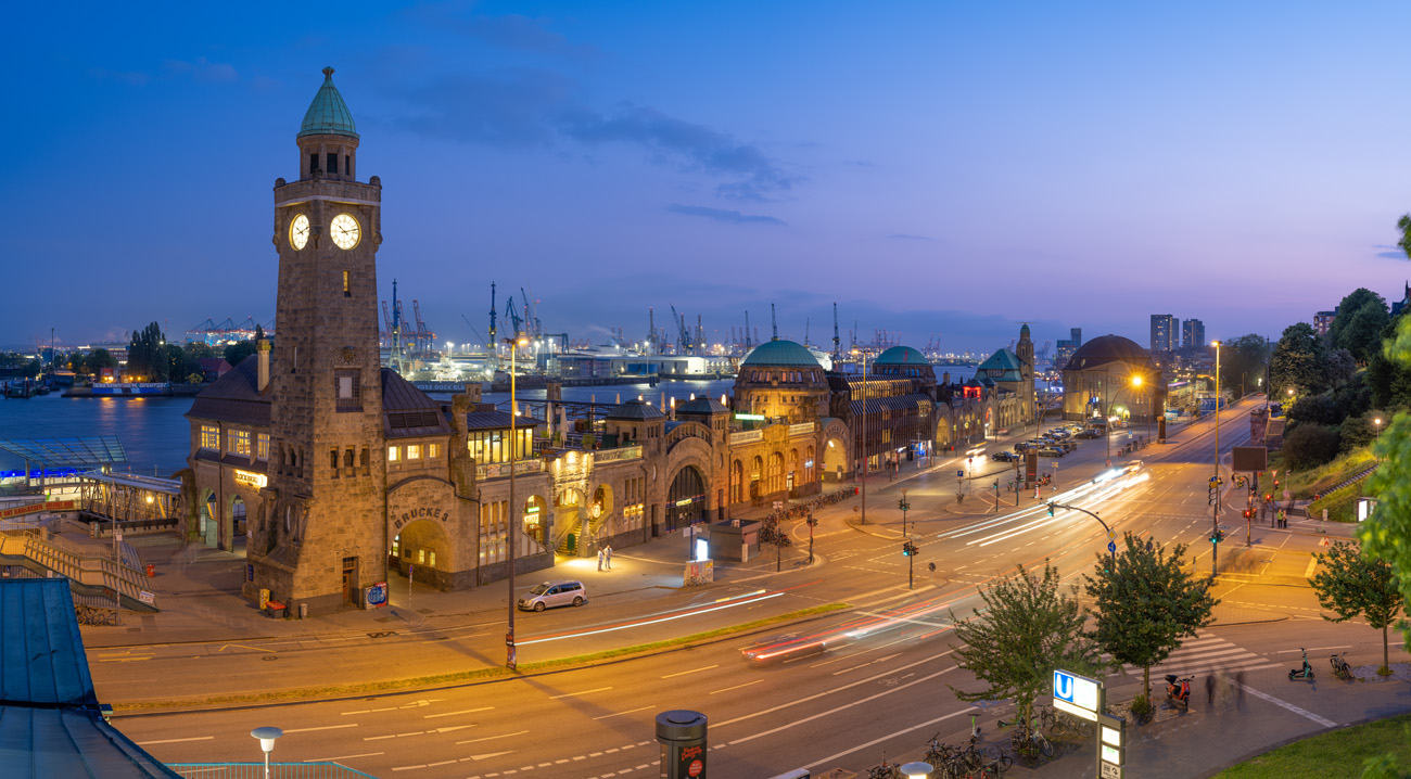 hamburg Abendliches Panorama