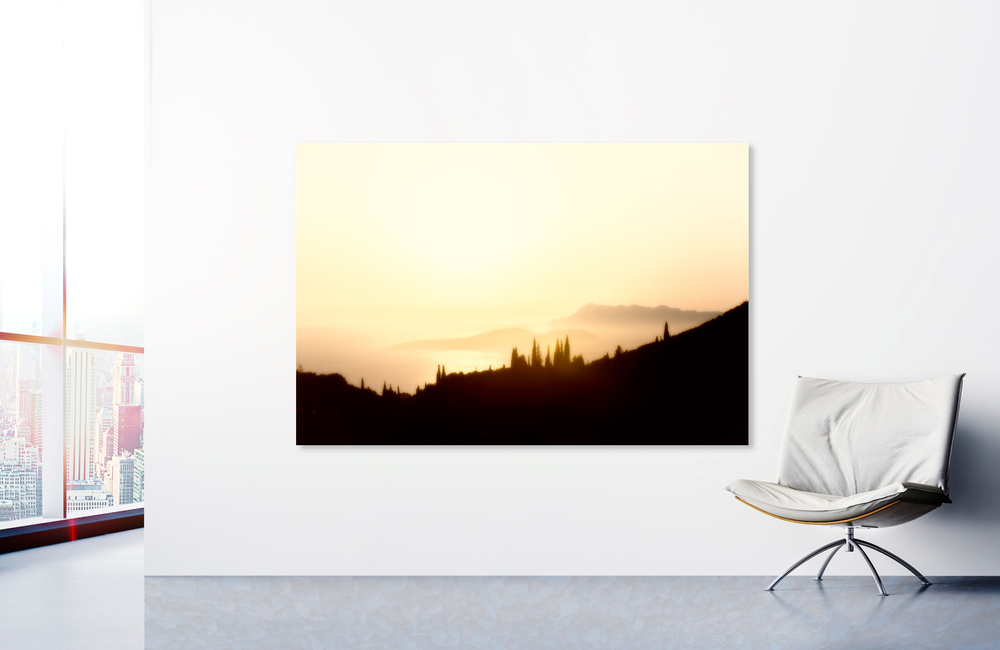 korfu Abendsonne &ndash; Akustikbilder und Schallabsorber von SCHALLSAUGER&reg;