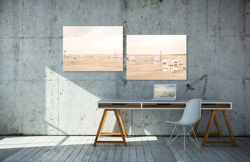 Nordsee Strand k&ouml;rbe &ndash; Akustikbilder und Schallabsorber von SCHALLSAUGER&reg;