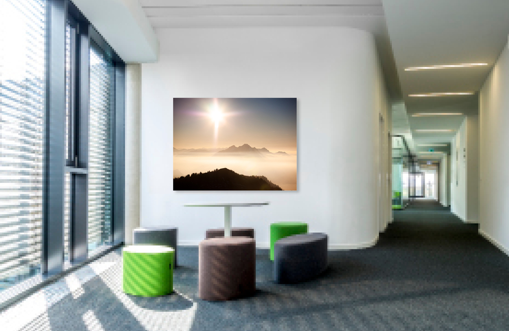 Bergspitzen abendSonne &ndash; Akustikbilder und Schallabsorber von SCHALLSAUGER&reg;