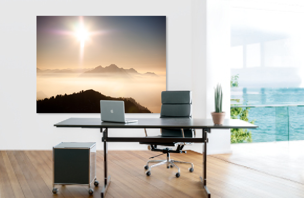 Bergspitzen abendSonne &ndash; Akustikbilder und Schallabsorber von SCHALLSAUGER&reg;