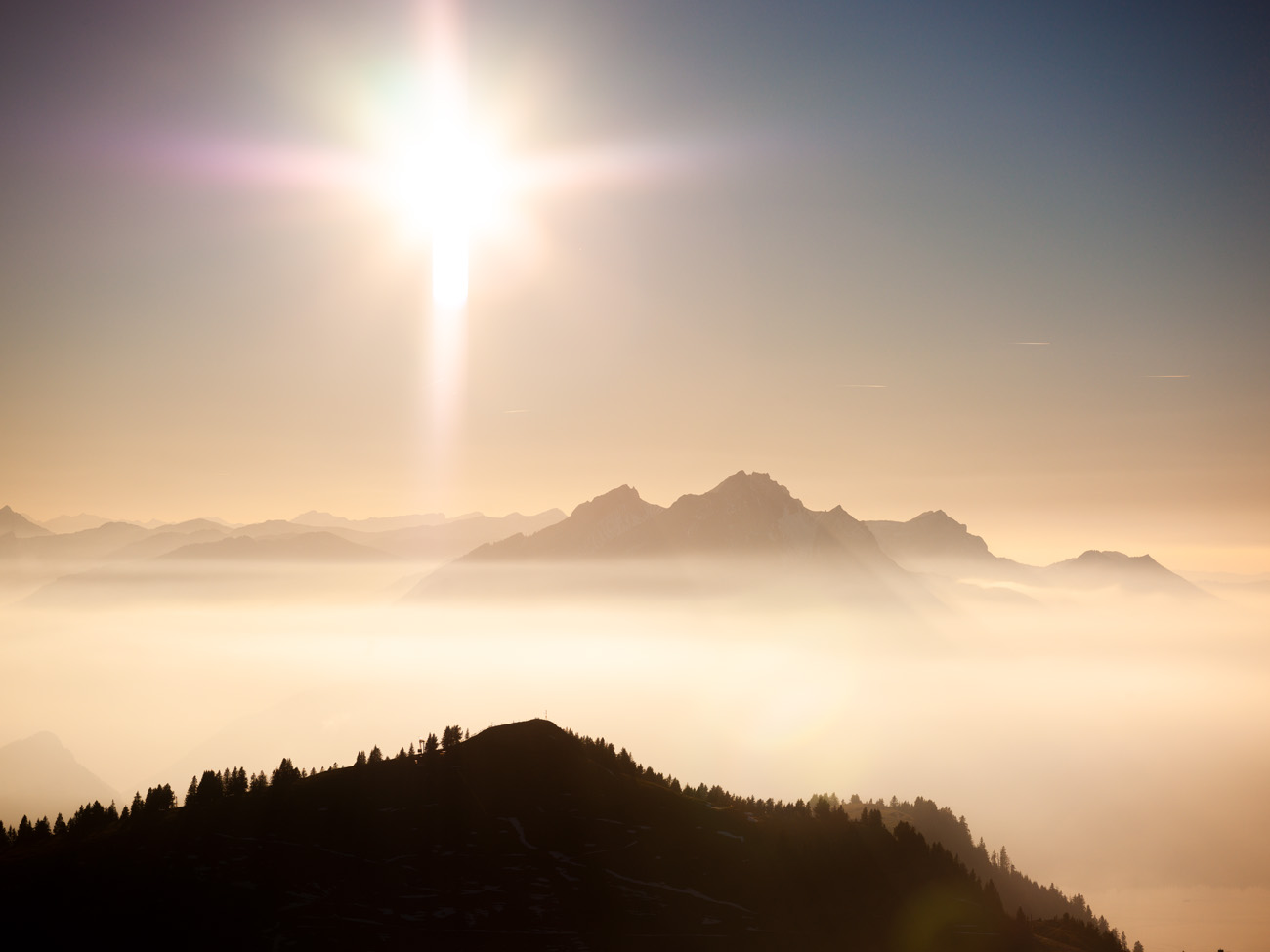 Bergspitzen abendSonne