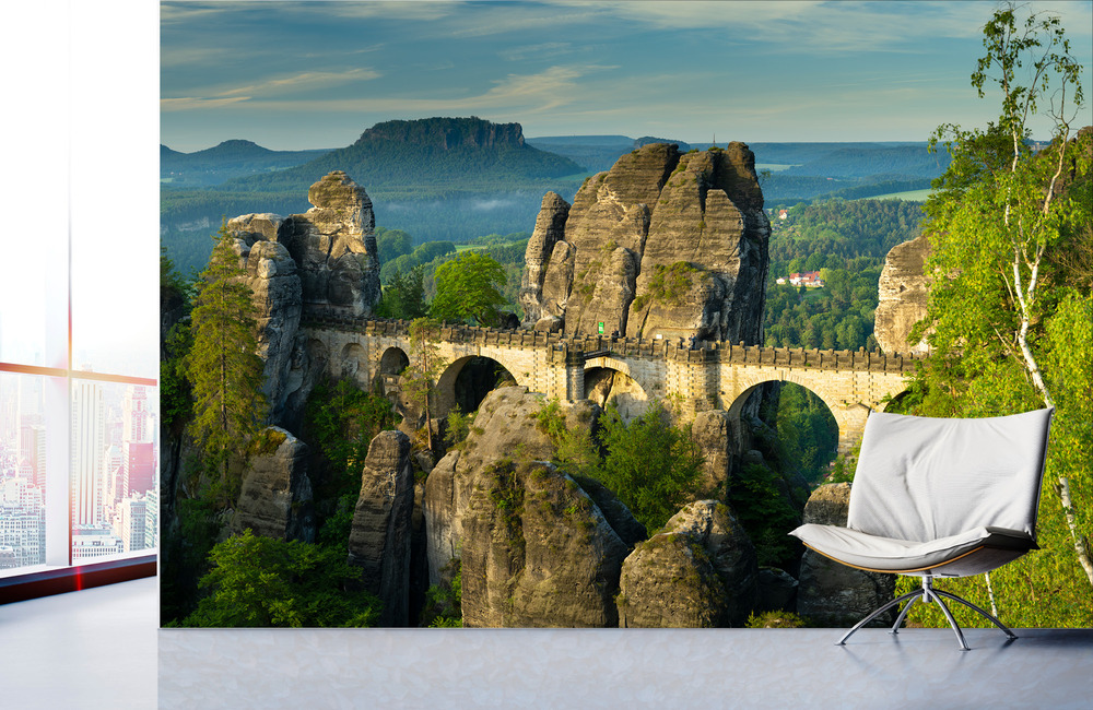 Elbsandsteingebirge Bastei panorama &ndash; Akustikbilder und Schallabsorber von SCHALLSAUGER&reg;