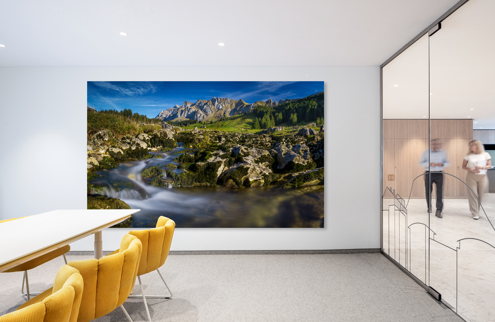 bergbach saentis &ndash; Akustikbilder und Schallabsorber von SCHALLSAUGER&reg;