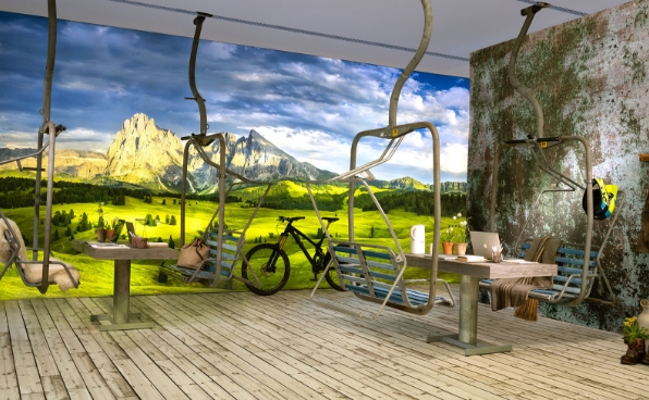 Deko und Lifestyle. Warum nicht? Zuhause machen Sie es doch auch. – Akustikbilder und Schallabsorber von SCHALLSAUGER® bueroraum schilift 386 finale