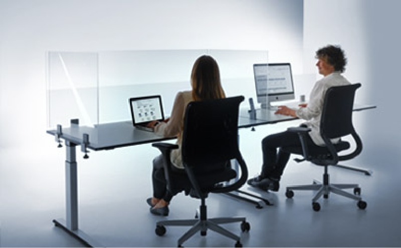 Schallabsorber auf dem Tisch &ndash; SCHALLSAUGER&reg; Licht und Akustik