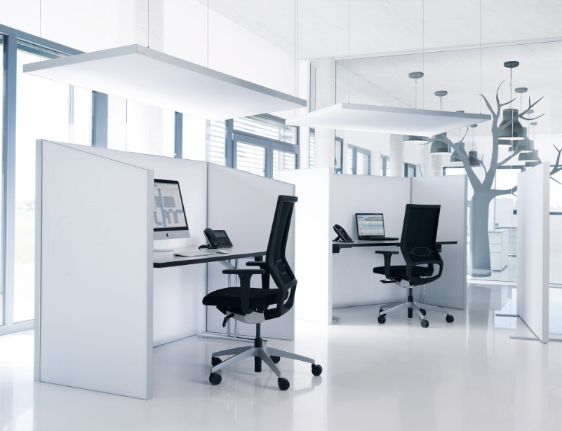 Schallabsorber auf dem Tisch &ndash; SCHALLSAUGER&reg; Licht und Akustik