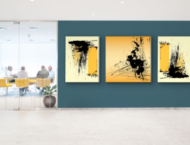 Wand Schallabsorber und Akustikbilder